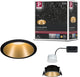 Paulmann led-inbouwlamp 3-step-dim cole coin set van 1 ip44 rond 88 mm coin 6w 470lm 230v dimbaar 2700k zwart, goud mat