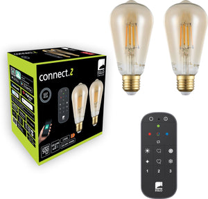 Eglo connect .z smart starterspakket - led lampen - afstandsbediening - e27 - 2200k - dimbaar - zigbee