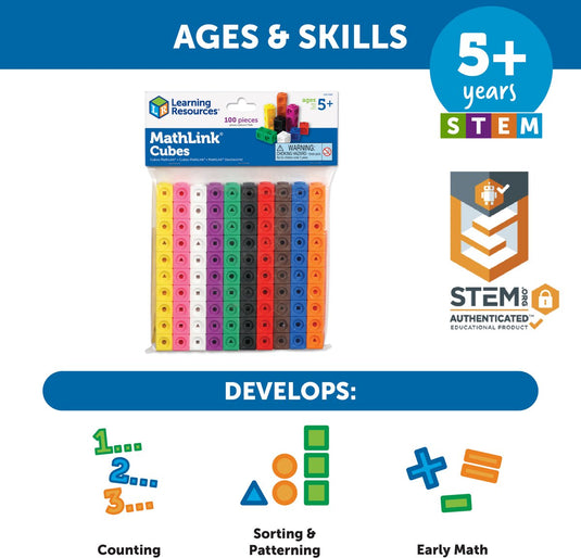 Learning resources mathlink® cubes, set van 100