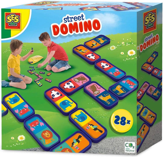 Ses creative ses - street domino - 28 stenen - met stickers - in handige bewaartas