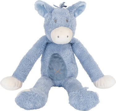 Happy horse ezel denzell knuffel 40cm - blauw - baby knuffel