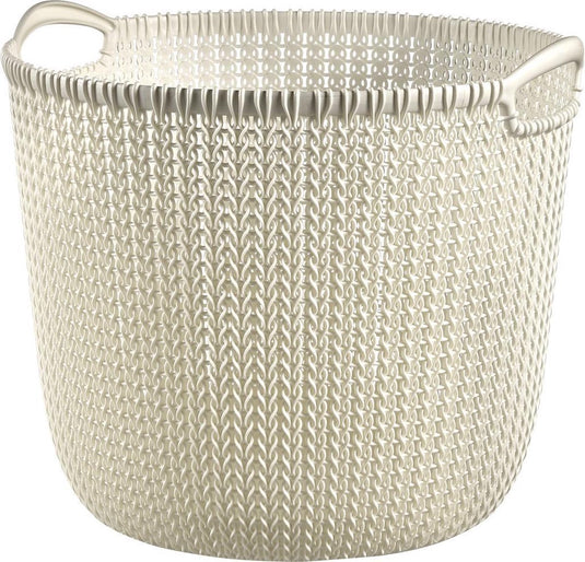 Curver knit opbergmand - rond - 30 liter - wit