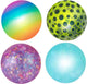 Eddy toys squish ball 4 stuks - squeeze ball squeezable - knijpbal set 4 stuks - squishy bal met verschillende designs - regenboog, glitter en stippen - 5 cm