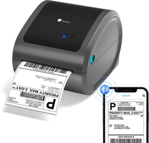 Phomemo d520bt - draadloze labelprinter - bluetooth usb - thermisch printen - voor mobiel pc - inclusief labels - grijs