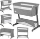 Lionelo thomi plus 5in1 - meegroeibed: co sleeper + babybed + baby box + peuterbed + bank - met 7 hoogtes - 2x matrassen t25 - verstelbare poten - ademend afritsbare zijkant - opbergmand - wielen - wasbare bekleding - tot 100 kg - peuter kinder bed