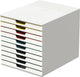 Durable ladenkast varicolor® mix 10 - wit meerkleurig - 10 laden - a4