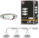 Paulmann led-inbouwlamp smart home zigbee 3.0 nova plus coin basisset zwenkbaar rond 84mm 50° coin 3x5,2w 3x400lm 230v dimbaar rgbw+ staal geborsteld
