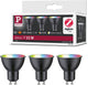 Paulmann standaard 230 v smart home zigbee 3.0 led-reflector gu10 3x350lm 3x4,8w rgbw+ dimbaar zwart mat