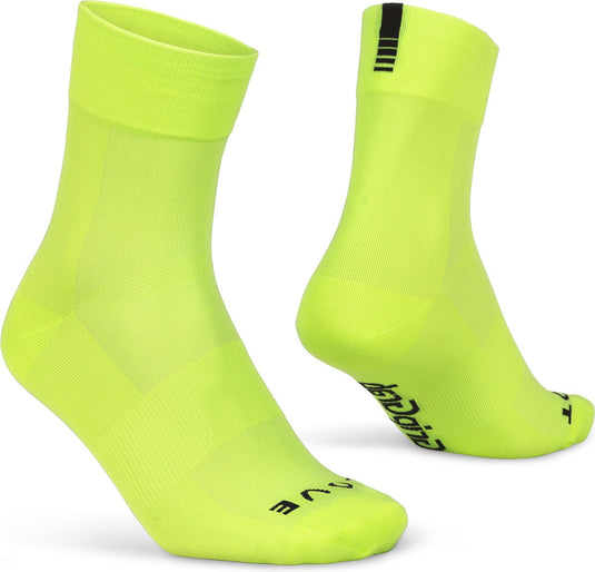 Gripgrab - lightweight sl performance zomer fietssokken 1 paar coolmax wielersport sokken regular cut - geel hi-vis - unisex - maat s (38-41)