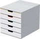 Durable ladekastje varicolor mix 5 a4 wit