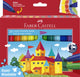 Faber-castell viltstiften jumbo - 24 stuks - super wasbaar - fc-154324