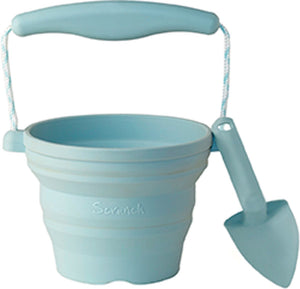 Scrunch speelgoedemmer - blauw - opvouwbaar - recycleerbaar