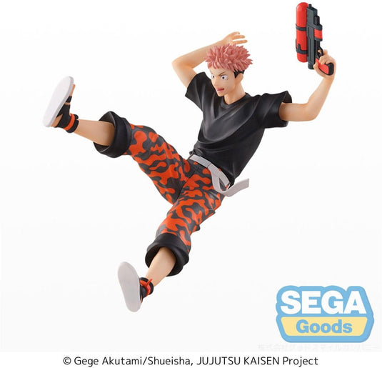Sega jujutsu kaisen splash×battle pvc statue yuji itadori 17 cm beeld