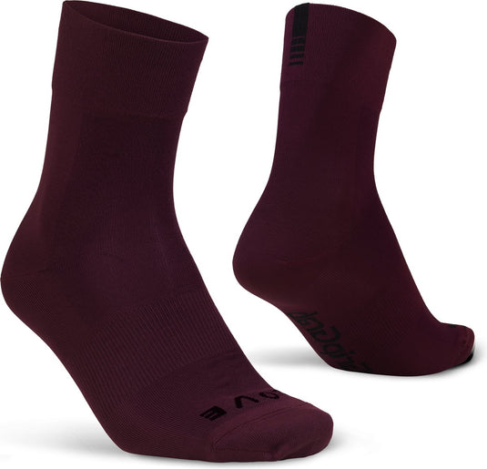 Gripgrab - lightweight sl performance zomer fietssokken 1 paar coolmax wielersport sokken regular cut - donker rood - unisex - maat xs (35-38)