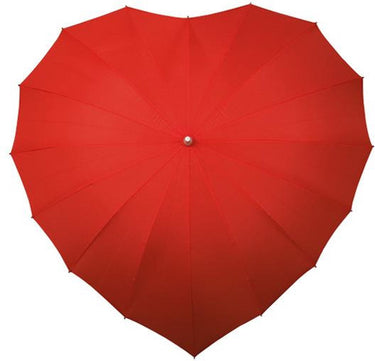 Impliva - hartvormige paraplu - uv-bescherming - ø 84 cm - rood