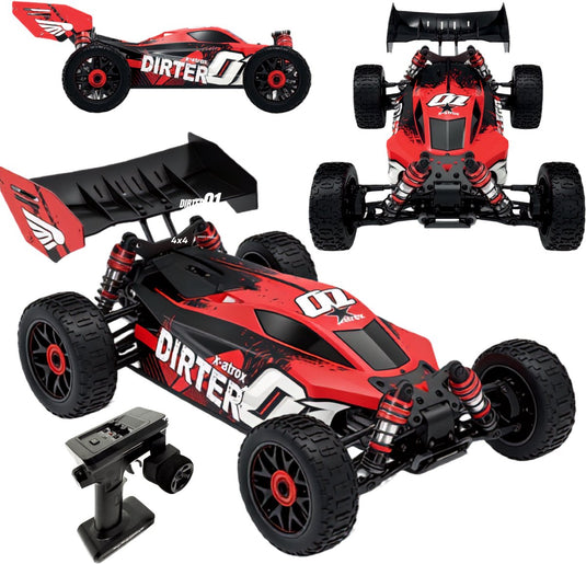 Overmax x-atrox rc auto 4x4 – stadium truck 1:14 – tot 50 km u – rtr ready to run – li-po 7,4v 1800 mah – aluminium chassis – hydraulische schokdempers – bereik 100 m – rc550 motor – offroad radiografische auto