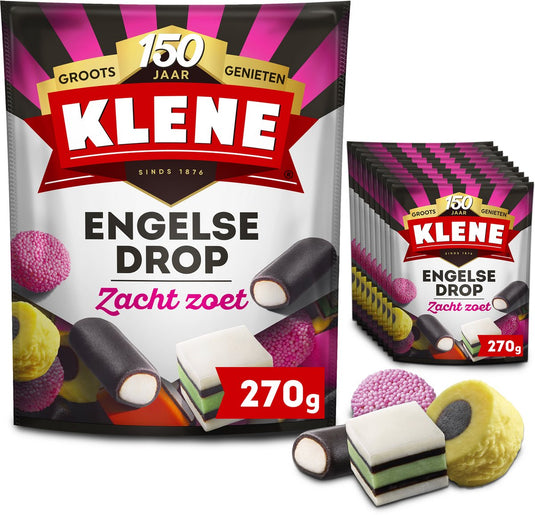 Klene engelse drop - drop - zoet - 9x270gr