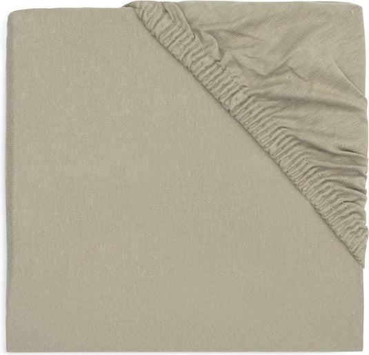 Jollein - hoeslaken jersey 40 50x80 90cm - wieg, ledikant, babybed - olive green