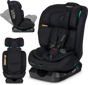 Lionelo aart i-size autostoel 4in1 – 40-150 cm (0-12 jaar) – universeel, geschikt voor elke auto – rwf fwf – achterwaarts tot 105 cm – installatie met autogordel – memory foam hoofdsteun – 13 standen – kantelbaar – r129
