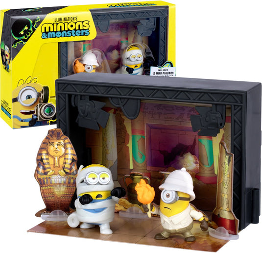 Moose toys minions monsters - mummy tempel filmstudio - incl. 2 minions figuurtjes en tempel-accessoires