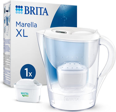 Brita waterfilterkan marella xl - 3,5l - blauw - incl. 1 maxtra pro pure performance waterfilterpatronen