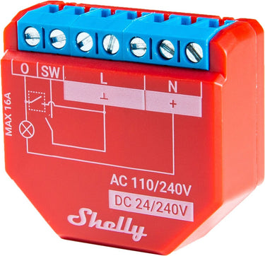 Shelly plus 1pm schakel-meetactor bluetooth, wifi
