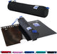 Oxford etui - zwart met elastiek - ronde pennenetui 22cm - etui jongens - etui meisjes