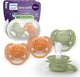 Philips avent ultra soft – superzachte siliconen fopspeen (18mnd+) – voor gevoelige huid – 4stuks - scf093 07