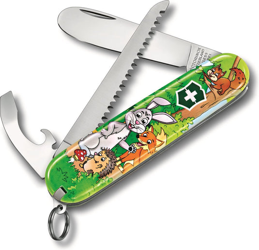 Victorinox my first junior zakmes - rabbit editie - 9 functies - met nekkoord en kleurboek