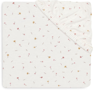 Jollein hoeslaken wieg - 40 50x80 90cm - jersey - pretty picnic - flower drops