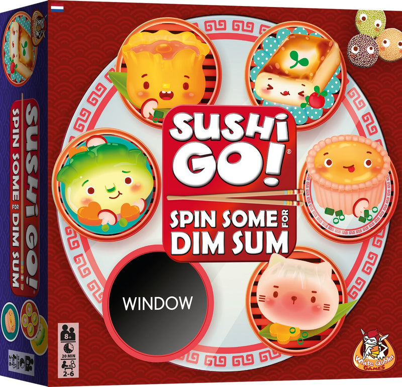 Afbeelding laden in galerijviewer, White goblin games - sushi go! spin some for dim sum - familiespel - 2 tot 6 spelers - 20 minuten - vanaf 8 jaar - met squishy
