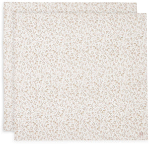 Jollein - hydrofiele doek large 115x115cm - inbakerdoek - zacht katoen - 2 stuks - bloomy