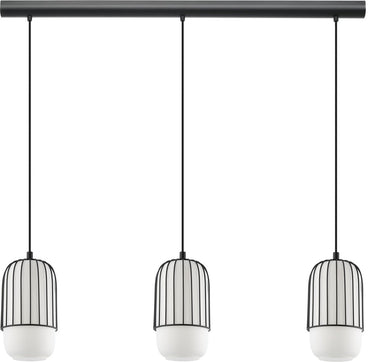 Eglo muleges hanglamp - e27 - 96 cm - zwart wit