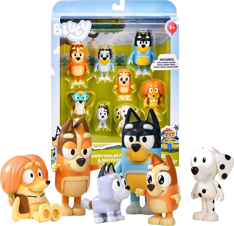 Afbeelding laden in galerijviewer, Moose toys bluey speelfiguren familie vrienden, 8st.
