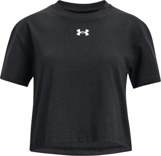Under armour ua crop sportstyle logo ss meisjes sportshirt - maat ymd