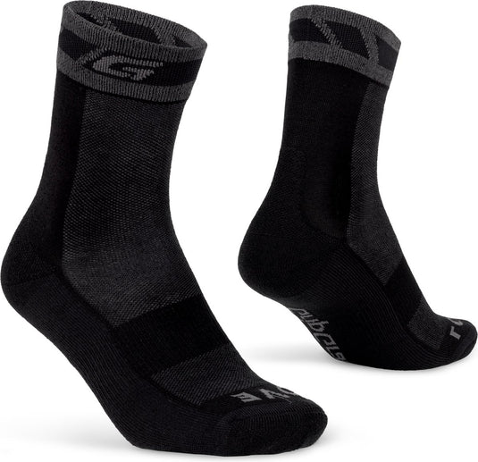 Gripgrab - merino winter fietssokken warme wieler sokken met merino wol fiets wintersokken - zwart - unisex - maat l (44-47)
