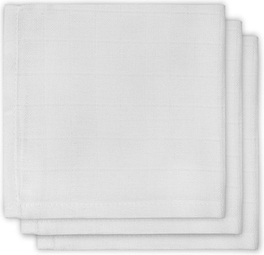 Jollein - hydrofiel monddoekje basic - baby hydrofiele doeken, spuugdoekjes, speendoekje - wit - 3 stuks