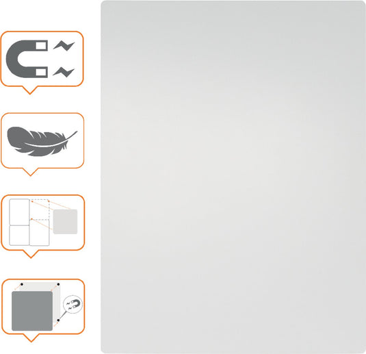 Nobo whiteboard 45x60cm, magnetisch, frameloos, modulair