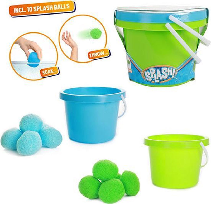 Afbeelding laden in galerijviewer, Toi toys bv splash super splashballen set (2 emmers, 10 splashballen)
