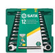 Sata st09040-02 - 12-delige ringratelsleutelset - 8-19mm - levenslange garantie