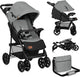 Lionelo emma plus - buggy - lichte en duurzame kinderwagen - 5-punts gordel - rugleuningverstelling tot ligpositie - verlengd luifel met venster - grote mand - praktische tas en organizer - schokdempers - geschikt voor kinderen tot 15 kg