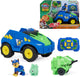 Paw patrol : the dino movie, dino tow dash rc, eenvoudig op afstand te besturen voertuig met chase- en stegosaurus-actiefiguren