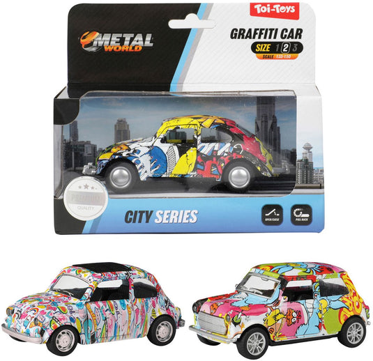 Twisk metalworld pull-back graffiti auto