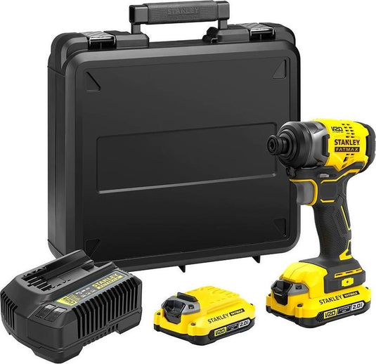 Stanley sfmcf810d2k fatmax® v20 accu slagschroevendraaier 170nm brushless 18v 2.0ah in koffer