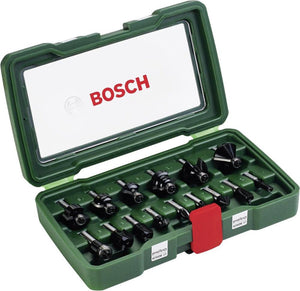 Bosch houtfrezen - � 8 mm schacht - 15-delig - geschikt voor alle merken