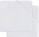 Jollein - baby hoeslaken boxmatras jersey (wit) - katoen - 2 stuks - hoeslaken baby, hoeslaken box - 75x95cm