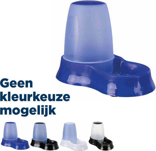 Trixie voerwaterdispenser - kunststof 600ml - slipvast, vaatwasserbestendig, 2 stuks