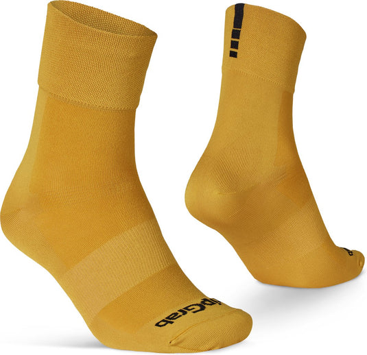 Gripgrab - lightweight sl performance zomer fietssokken 1 paar coolmax wielersport sokken regular cut - mosterd geel - unisex - maat l (44-47)
