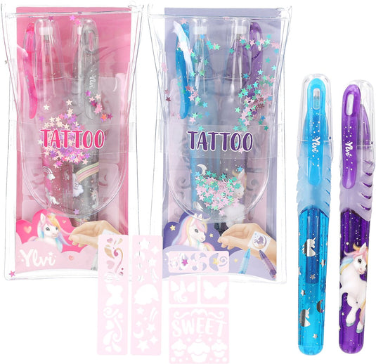 Depesche - ylvi tattoo glitter gelpennen - 1 set