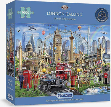 Gibsons - london calling (door adrian chesterman) - 1000 stukjes 68×49cm (b×h) - legpuzzel voor volwassenen